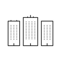 illustration vectorielle de l'icône de la ligne des bâtiments de la ville vecteur