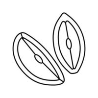 illustration vectorielle d'icône de ligne de coupe fraîche orange vecteur