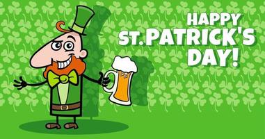 conception de la saint patrick avec lutin de dessin animé vecteur