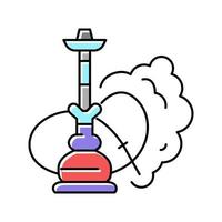 narguilé fumée couleur icône illustration vectorielle vecteur