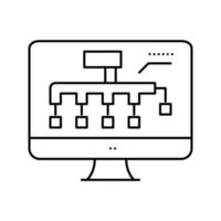 illustration vectorielle de l'icône de la ligne de conception de mise en page cvc vecteur