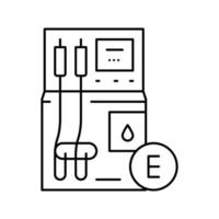 illustration vectorielle de l'icône de la ligne de la station-service éthanol vecteur