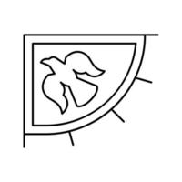 drapeau viking ligne icône illustration vectorielle vecteur