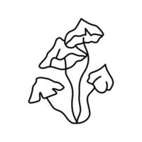 illustration vectorielle d'icône de ligne de champignon de drogue psychédélique vecteur
