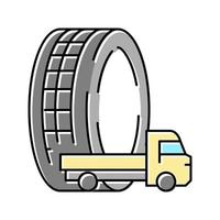 illustration vectorielle d'icône de couleur de pneus de camion léger vecteur