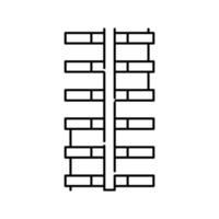 illustration vectorielle de l'icône de la ligne d'armature déformée vecteur