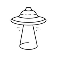 ufo geek ligne icône illustration vectorielle signe vecteur