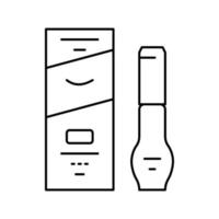 liquide dégraissant pour l'illustration vectorielle de l'icône de la ligne des cils vecteur