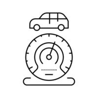 kilométrage voiture équipement ligne icône illustration vectorielle vecteur