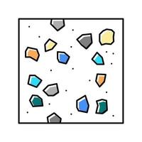 sols en mosaïque de terrazzo couleur icône illustration vectorielle vecteur