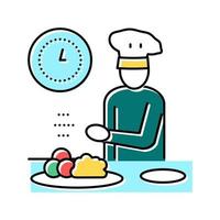 chef cuisine couleur icône illustration vectorielle vecteur