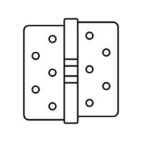 illustration vectorielle de l'icône de la ligne des charnières de porte vecteur