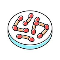 bactérie corynebacterium diphtheriae couleur icône illustration vectorielle vecteur