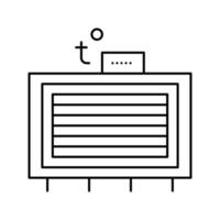 illustration vectorielle de l'icône de la ligne de chauffage de l'usine de contreplaqué vecteur