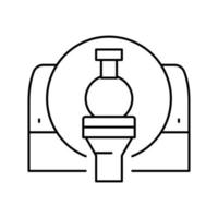 illustration vectorielle de l'icône de la ligne de la machine de médecine irm vecteur