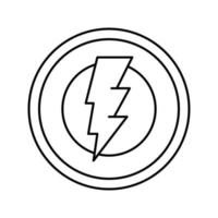 illustration vectorielle de l'icône de la ligne de signe de service d'électricité vecteur