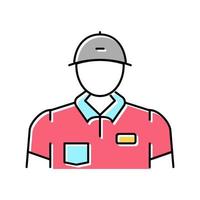 joueur de golf couleur icône illustration vectorielle vecteur