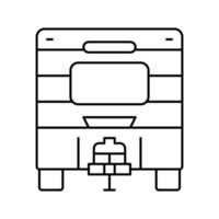 remorque transport véhicule ligne icône illustration vectorielle vecteur