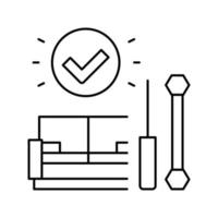 démontage et assemblage de l'illustration vectorielle de l'icône de la ligne de canapé vecteur