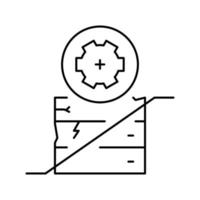 restaurer l'illustration vectorielle de l'icône de la ligne de meubles vecteur