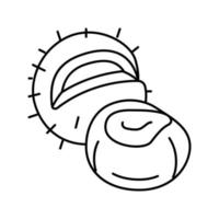 illustration vectorielle de l'icône de la ligne de châtaigne vecteur