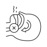 illustration vectorielle de l'icône de la ligne d'apnée du sommeil vecteur