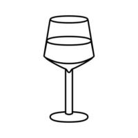 Illustration vectorielle de l'icône de la ligne de verre à vin de la cave vecteur