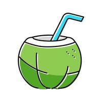 eau coco coco couleur icône illustration vectorielle vecteur
