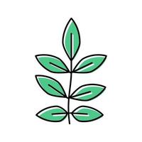 illustration vectorielle d'icône de couleur de feuille de frêne vecteur