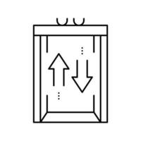 soulever et descendre l'illustration vectorielle de l'icône de la ligne vecteur