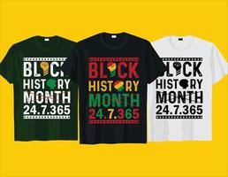 mois de l'histoire des noirs, mois de l'histoire des noirs afro-américains vecteur de conception de t-shirt de typographie du 19 juin