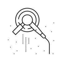 illustration vectorielle de l'icône de la ligne de ponçage mural vecteur