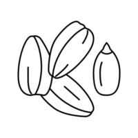 illustration vectorielle de l'icône de la ligne de graines de tournesol vecteur