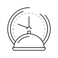 illustration vectorielle de l'icône de la ligne de temps de cuisson vecteur