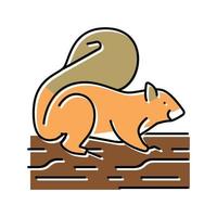 écureuil animal sauvage couleur icône illustration vectorielle vecteur