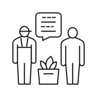 illustration vectorielle de l'icône de la ligne de l'acheteur personnel vecteur