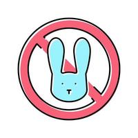 arrêter de tuer les lapins couleur icône illustration vectorielle vecteur