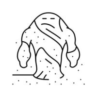 illustration vectorielle d'icône de ligne de monstre de sable vecteur