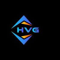 création de logo de technologie abstraite hvg sur fond noir. concept de logo de lettre initiales créatives hvg. vecteur