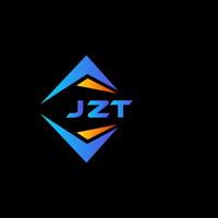 création de logo de technologie abstraite jzt sur fond noir. concept de logo de lettre initiales créatives jzt. vecteur