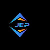 création de logo de technologie abstraite jep sur fond noir. concept de logo de lettre initiales créatives jep. vecteur