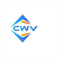 création de logo de technologie abstraite cwv sur fond blanc. concept de logo de lettre initiales créatives cwv. vecteur