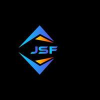 création de logo de technologie abstraite jsf sur fond noir. concept de logo de lettre initiales créatives jsf. vecteur