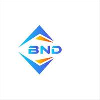 création de logo de technologie abstraite bnd sur fond blanc. bnd concept de logo de lettre initiales créatives. vecteur