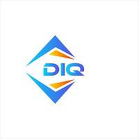 création de logo de technologie abstraite diq sur fond blanc. concept de logo de lettre initiales créatives diq. vecteur