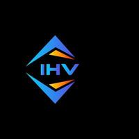 création de logo de technologie abstraite ihv sur fond blanc. concept de logo de lettre initiales créatives ihv. vecteur