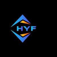 création de logo de technologie abstraite hyf sur fond noir. concept de logo de lettre initiales créatives hyf. vecteur