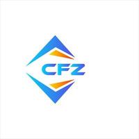 création de logo de technologie abstraite cfz sur fond blanc. concept de logo de lettre initiales créatives cfz. vecteur