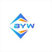 création de logo byw abstract technology sur fond blanc. byw concept de logo de lettre initiales créatives. vecteur