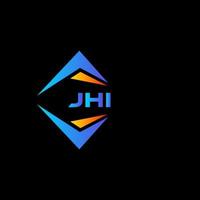 création de logo de technologie abstraite jhi sur fond noir. concept de logo de lettre initiales créatives jhi. vecteur